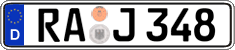 German license plate, Regular plates