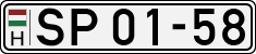 license plates of Hungary, Sportcars (1990)