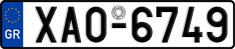 License plate of Greece, Cars