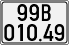 License plate of Vietnam, Cars