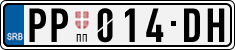 License plate of Serbia, Cars