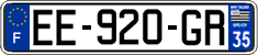 French license plate, SIV (ordinary)