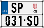 License plate of Serbia, Cars