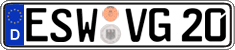 German license plate, Regular plates