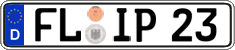 German license plate, Regular plates