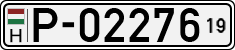 license plates of Hungary, Temporary (1990)