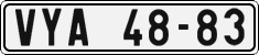 License plate of the Czech Republic, Cars (1960)