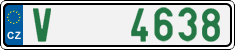 License plate of the Czech Republic, Oldtimers (2001)