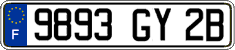 French license plate, FNI