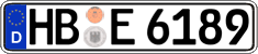 German license plate, Regular plates