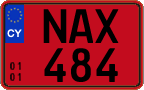 License plate of Cyprus, Rental cars
