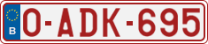 License plate of Belgium, Regular plates (2010)