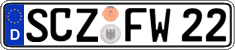 German license plate, Regular plates