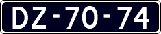 License plate of the Netherlands, Imported oldtimers (cars)