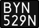 License plates of Poland, 1976 year system