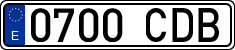 License plates of Spain, Ordinary (2000)
