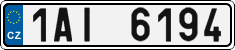 License plate of the Czech Republic, Cars (2001)