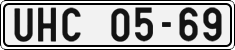 License plate of the Czech Republic, Cars (1960)