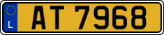 License plate of Luxembourg, 2003 year system