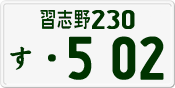 License plate of Japan, Private owners