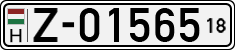 license plates of Hungary, Temporary (1990)