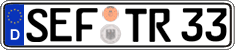 German license plate, Regular plates