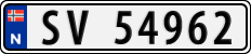 License plate of Norway, Cars