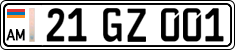 License plate of Armenia, Private owners