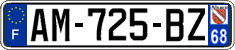 French license plate, SIV (ordinary)