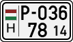 license plates of Hungary, Temporary (1990)