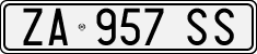License plate of Italy, Cars (1994 year series)