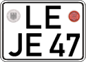 German license plate, Regular plates