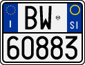License plate of Italy, Motorcycles (1994 year series)