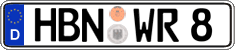 German license plate, Regular plates