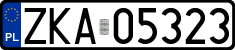 License plates of Poland, Regular car plates