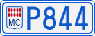 License plate of Monaco, Cars