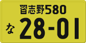 License plate of Japan, Private owners (Kei car)