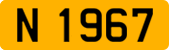 License plate of Luxembourg, 1966 year system
