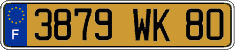 French license plate, FNI