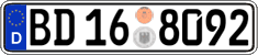 German license plate, Authorities and federal agencies