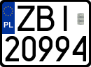 License plates of Poland, Regular car plates