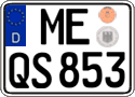 German license plate, Regular plates