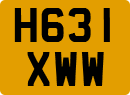 License plate of the United Kingdom, 1983 year system