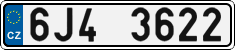 License plate of the Czech Republic, Cars (2001)