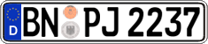 German license plate, Regular plates