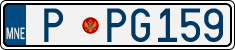 License plate of Montenegro, Police