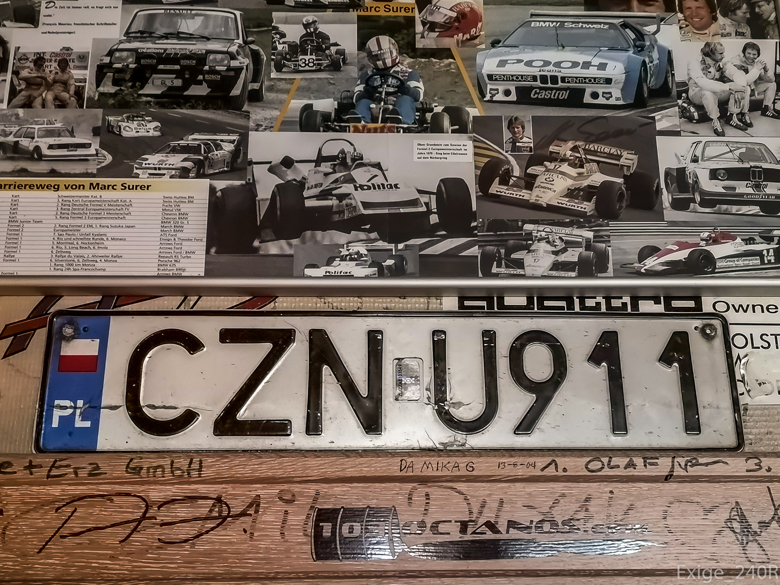 CZN U911, License plate without vehicle 