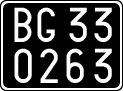 License plate of Italy, Cars (1927 year series)