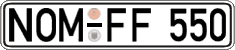 German license plate, Regular plates