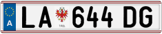 License plate of Austria, Regular plates